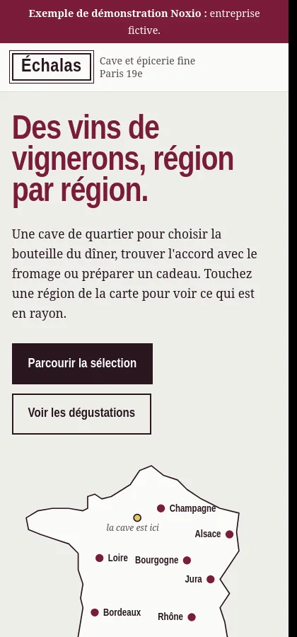 Le même exemple sur téléphone